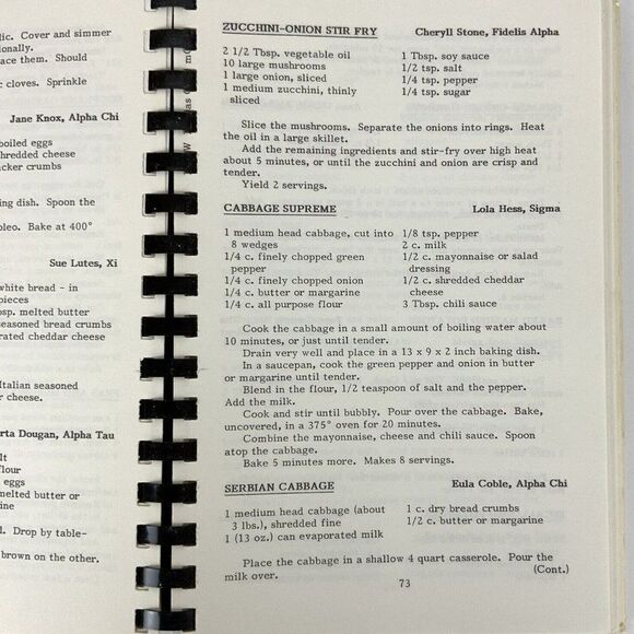 Missouri Alpha Delta Kappa ADK Cookbook Culinary Treasures Women Educators 1988 - Picture 8 of 11